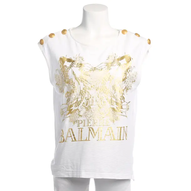 Shirt in Weiß, Baumwolle, Pierre Balmain