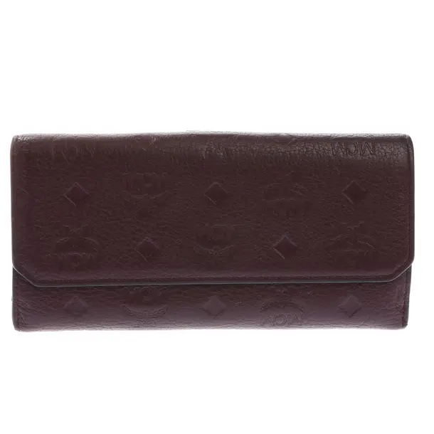 Wallet in Red, Leather, MCM