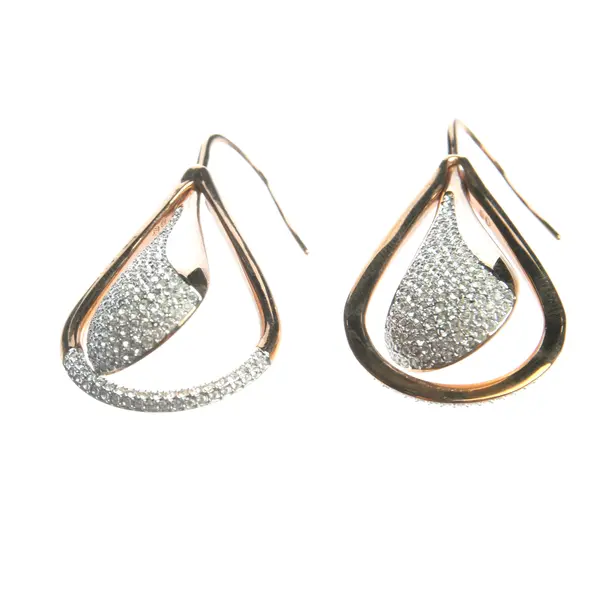 Ohrringe in Metallic, Metall (metallisch, metallisiert), Swarovski