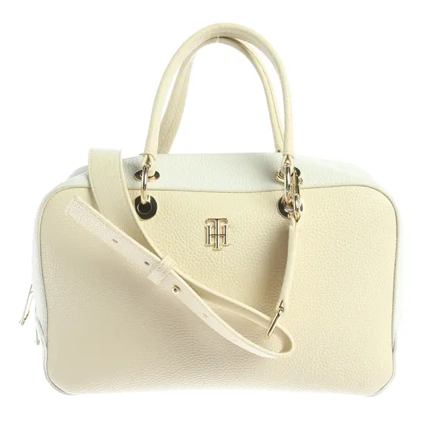 Handbag in White, Polyurethane, Tommy Hilfiger