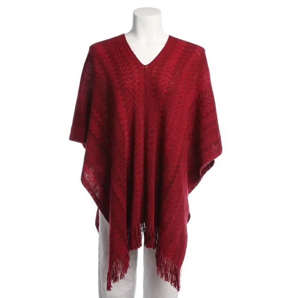Poncho in Rot, Wolle, Missoni