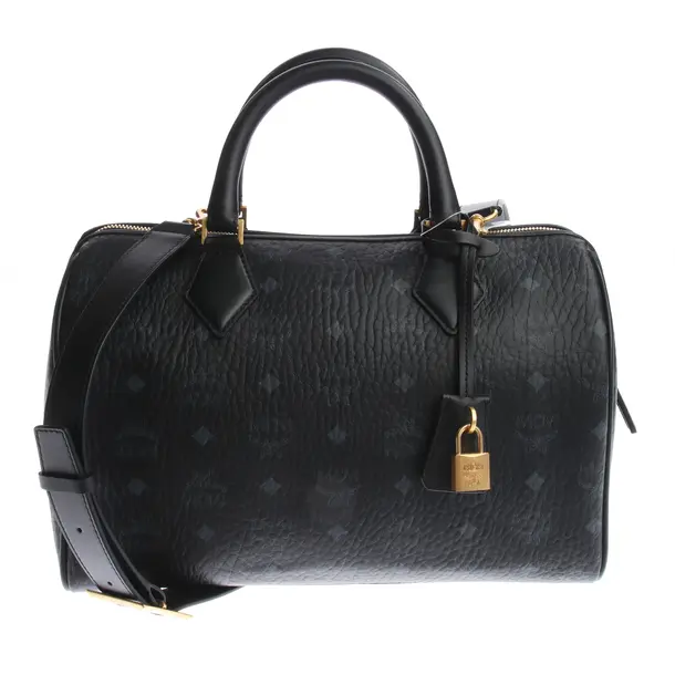 Handtasche in Schwarz, Leder, MCM