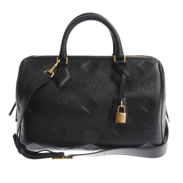 Handtasche in Schwarz, Leder, MCM