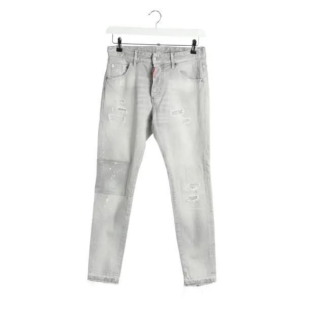 Jeans Straight Fit in Grau, Baumwolle, Dsquared