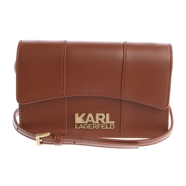 Shoulder Bag in Brown, Leather, Karl Lagerfeld
