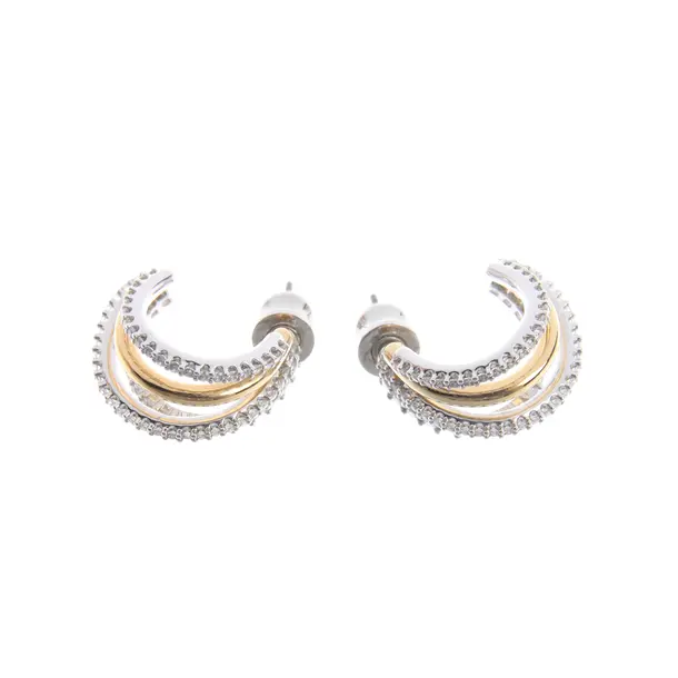 Earrings in Metallic, Metal (metallic, metallized), Swarovski