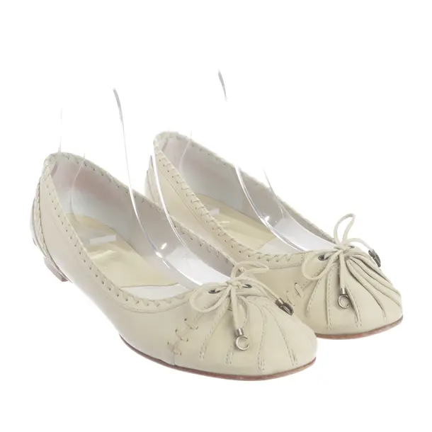 Ballet Flats in White, , Dior