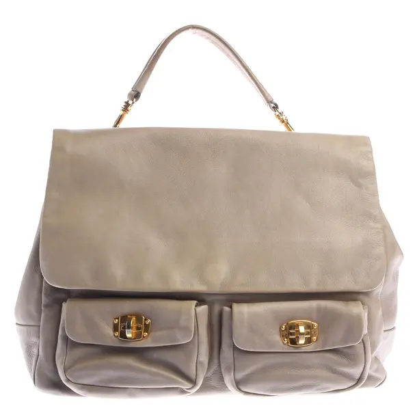 Handbag in Brown, Leather, Miu Miu