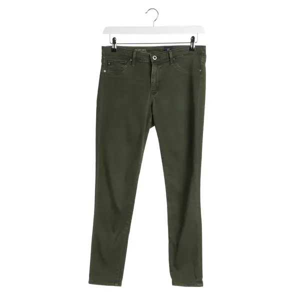Skinny Jeans in Green, Cotton, Adriano Goldschmied