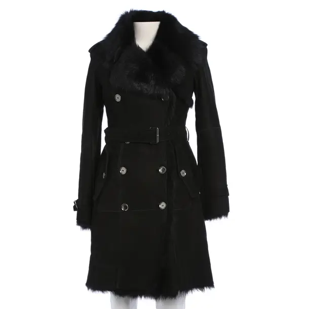 Leather Coat in Black, Leather, Burberry London