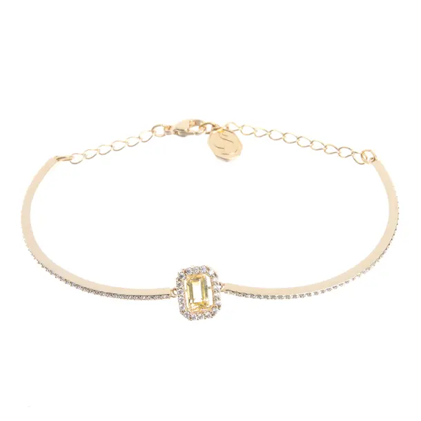 Bracelet in Metallic, Metal (metallic, metallized), Swarovski