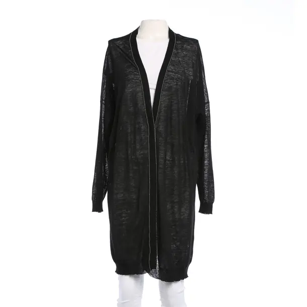 Strickjacke in Schwarz, Leinen, Brunello Cucinelli
