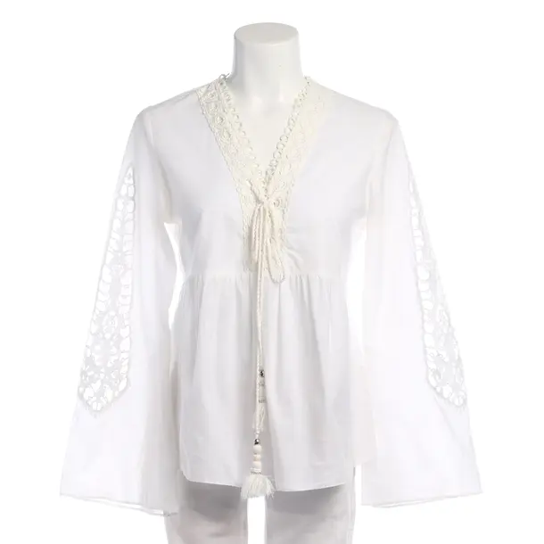 Blouse in White, Cotton, Steffen Schraut
