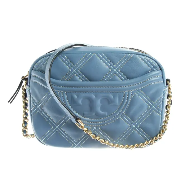 Schultertasche in Blau, Leder, Tory Burch