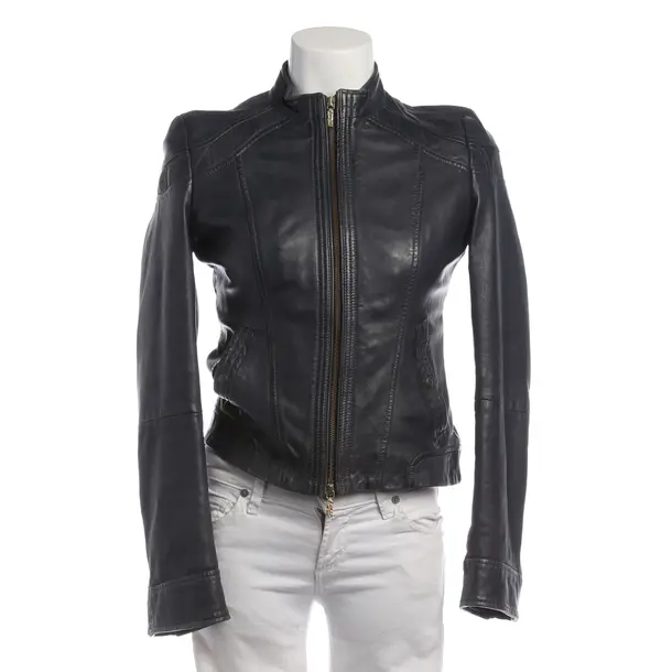 LeatherJacket in Blue, Leather, Hugo Boss Orange