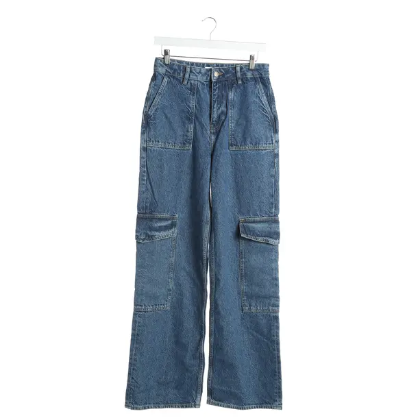 Straight Fit Jeans in Blue, Cotton, Mrs & Hugs