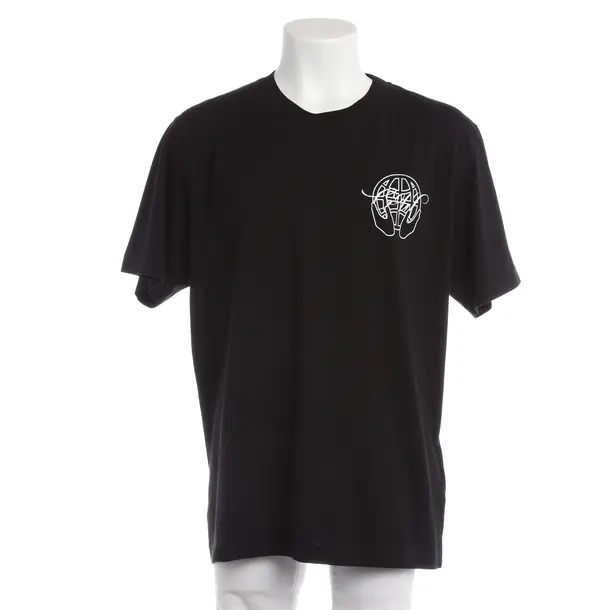 T-Shirt in Black, Cotton, Off-White
