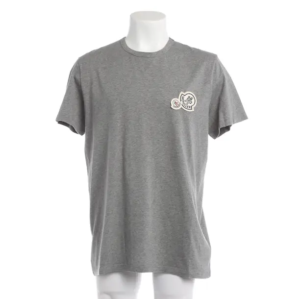 T-Shirt in Grau, Baumwolle, Moncler