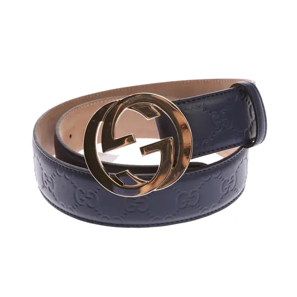 Gürtel in Blau, Leder, Gucci