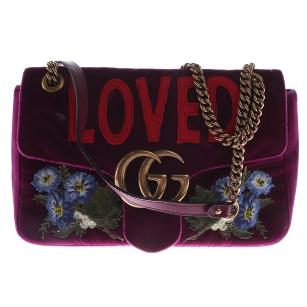 Schultertasche in Mehrfarbig, Baumwolle, Gucci