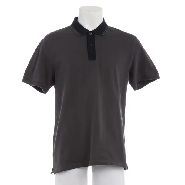 Poloshirt in Grau, Baumwolle, Prada
