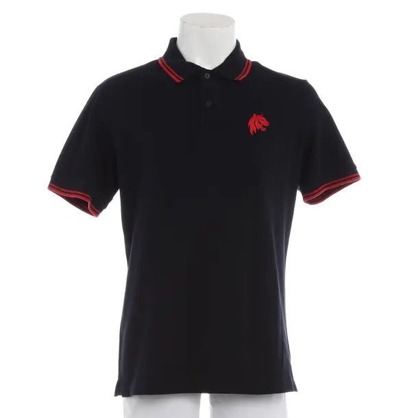Poloshirt in Blau, Baumwolle, Prada