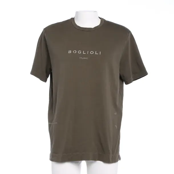 T-Shirt in Grün, Baumwolle, Boglioli