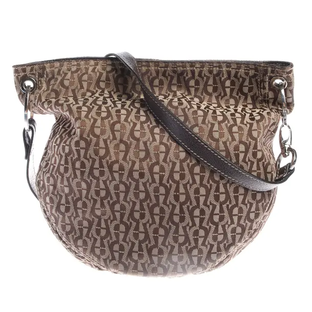 Schultertasche in Braun, Baumwolle, Aigner