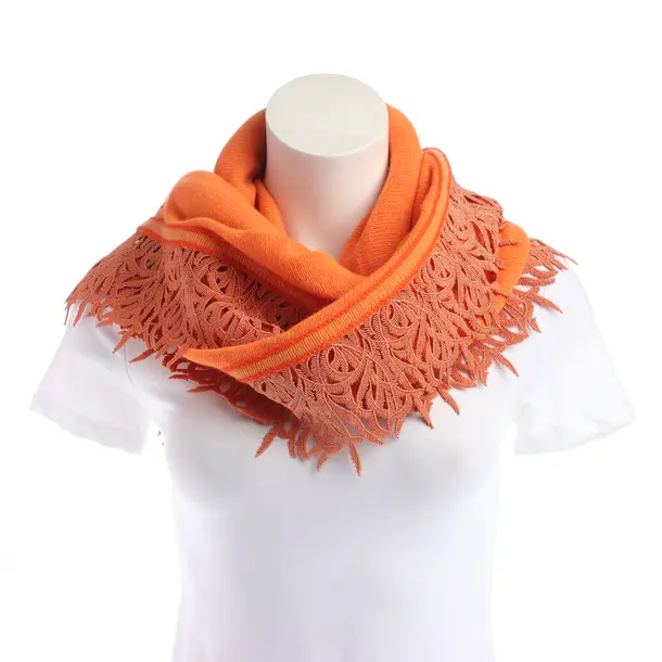 Schal in Orange, Wolle, Antonia Zander