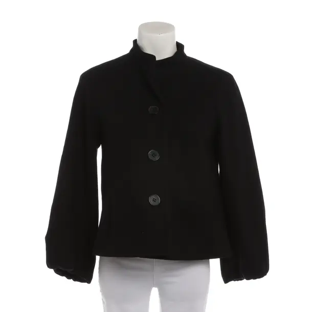 Mid-Season Jacket in Black, Wool, Windsor