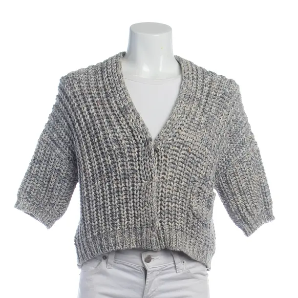 Cardigan in Gray, Cotton, Brunello Cucinelli