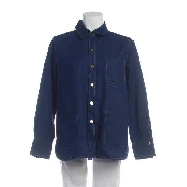 Bluse in Blau, Baumwolle, Carolina Herrera