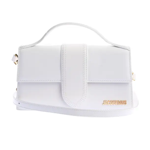 Shoulder Bag in White, Leather, Jacquemus