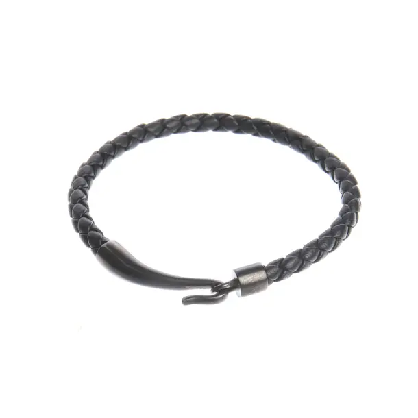 Armband in Schwarz, Leder, Bottega Veneta