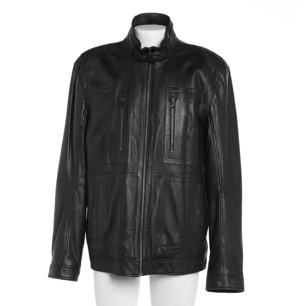 Lederjacke in Schwarz, Leder, Hugo Boss Black Label