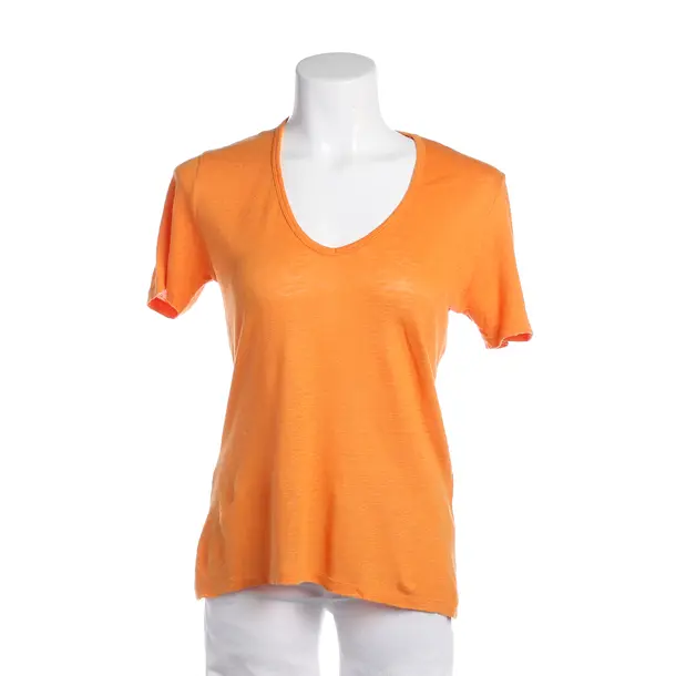 Shirt in Orange, Leinen, Closed