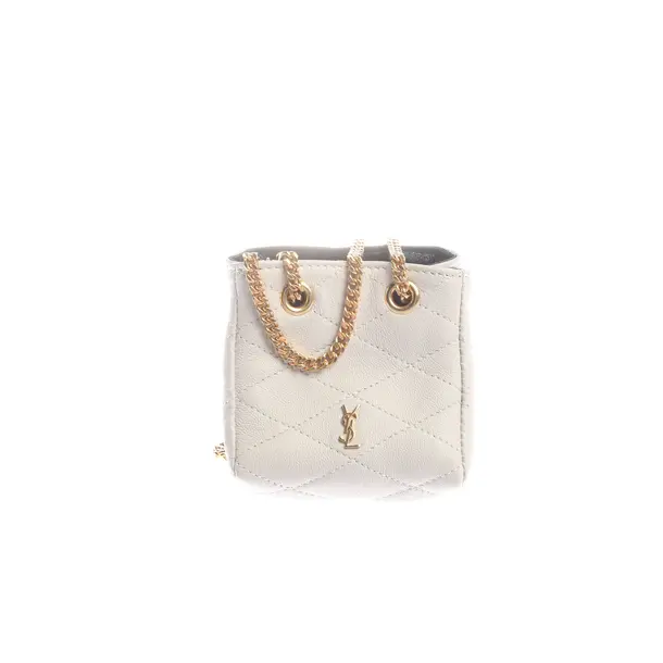 Abendtasche in Weiß, Leder, Saint Laurent
