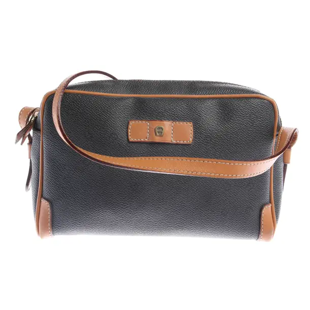 Schultertasche in Schwarz, Leder, Aigner