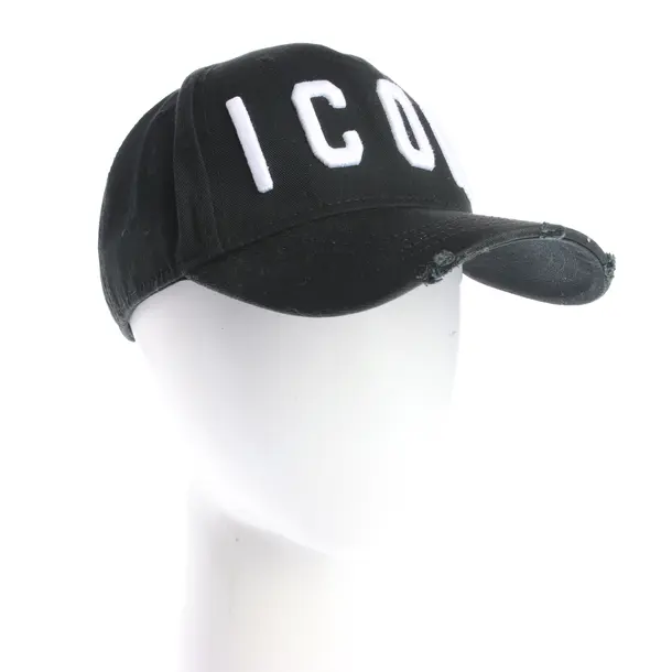 Cap in Schwarz, Baumwolle, Dsquared