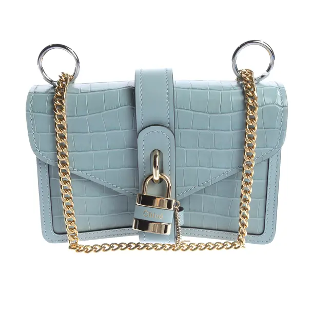 Schultertasche in Blau, Leder, Chloé