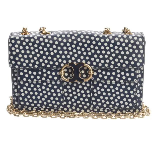 Schultertasche in Blau, Leder, Tory Burch