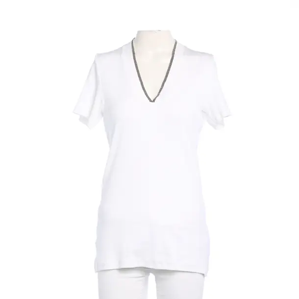 Shirt in Weiß, Baumwolle, Brunello Cucinelli