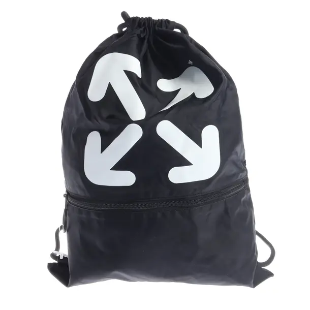 Rucksack in Schwarz, Polyester, Off-White