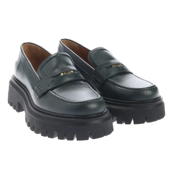 Loafers in Green, , Maje