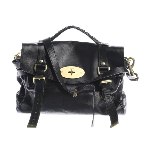 Shoulder Bag in Black, Leather, Mulberry