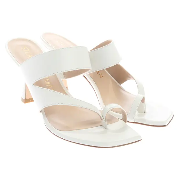 Heeled Sandals in White, , Stuart Weitzman