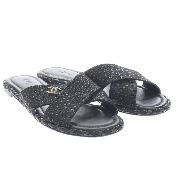 Sandalen in Schwarz, , Chanel