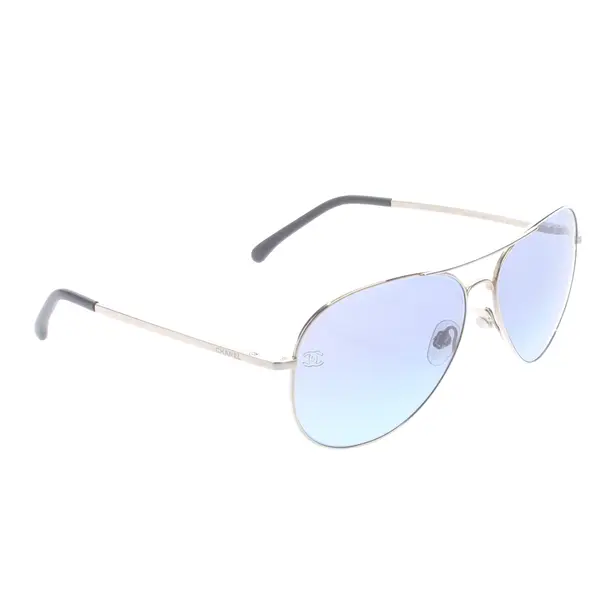 Sonnenbrille in Metallic, Kunststoff / Metall, Chanel