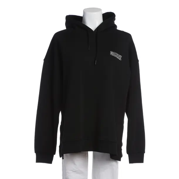 Hoodie in Schwarz, Baumwolle, Ganni