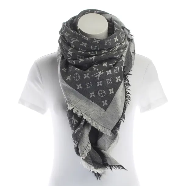Scarf in Gray, Silk, Louis Vuitton